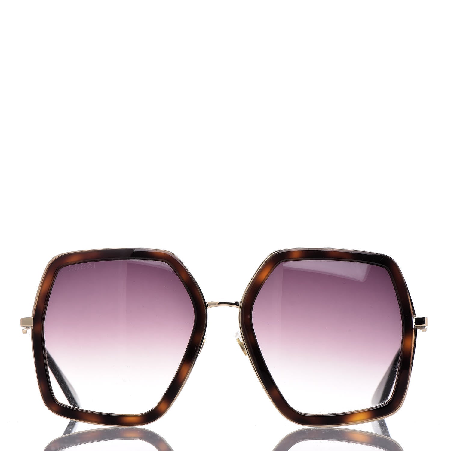 Gucci Acetate Oversize Square Frame GG0106S Sunglasses Tortoise 2 of 9