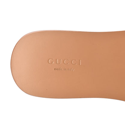 Gucci Malaga Kid Fringe Horsebit Slide Sandals 37.5 Hibiscus Red 7 of 9