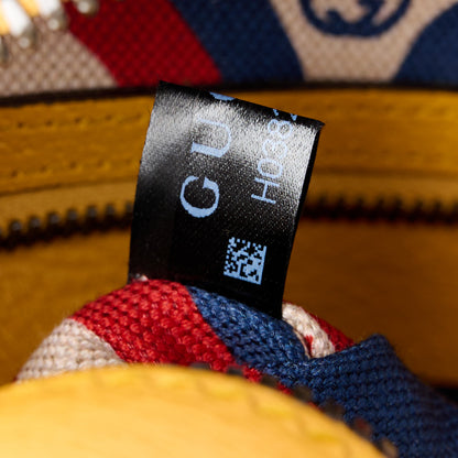 Gucci X ADIDAS Textured Dollar Calfskin Web Trefoil Logo Small Messenger Bag Crop Black 8 of 11