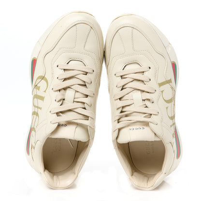 Gucci Calfskin Logo Womens Rhyton Sneakers 38.5 Ivory 2 of 11
