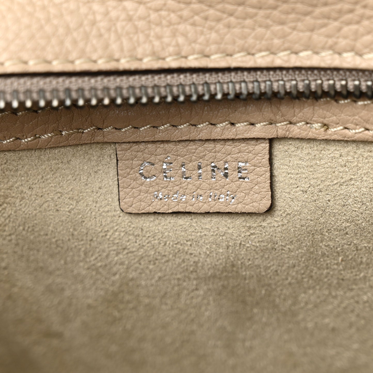 Drummed Calfskin Nano Luggage Dune