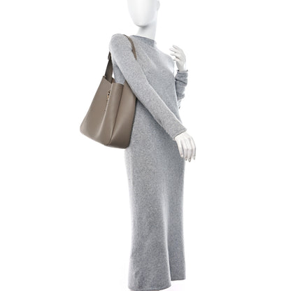 Saint Laurent Smooth Calfskin Large Le 5 A 7 Soft Hobo Dark Beige 2 of 9