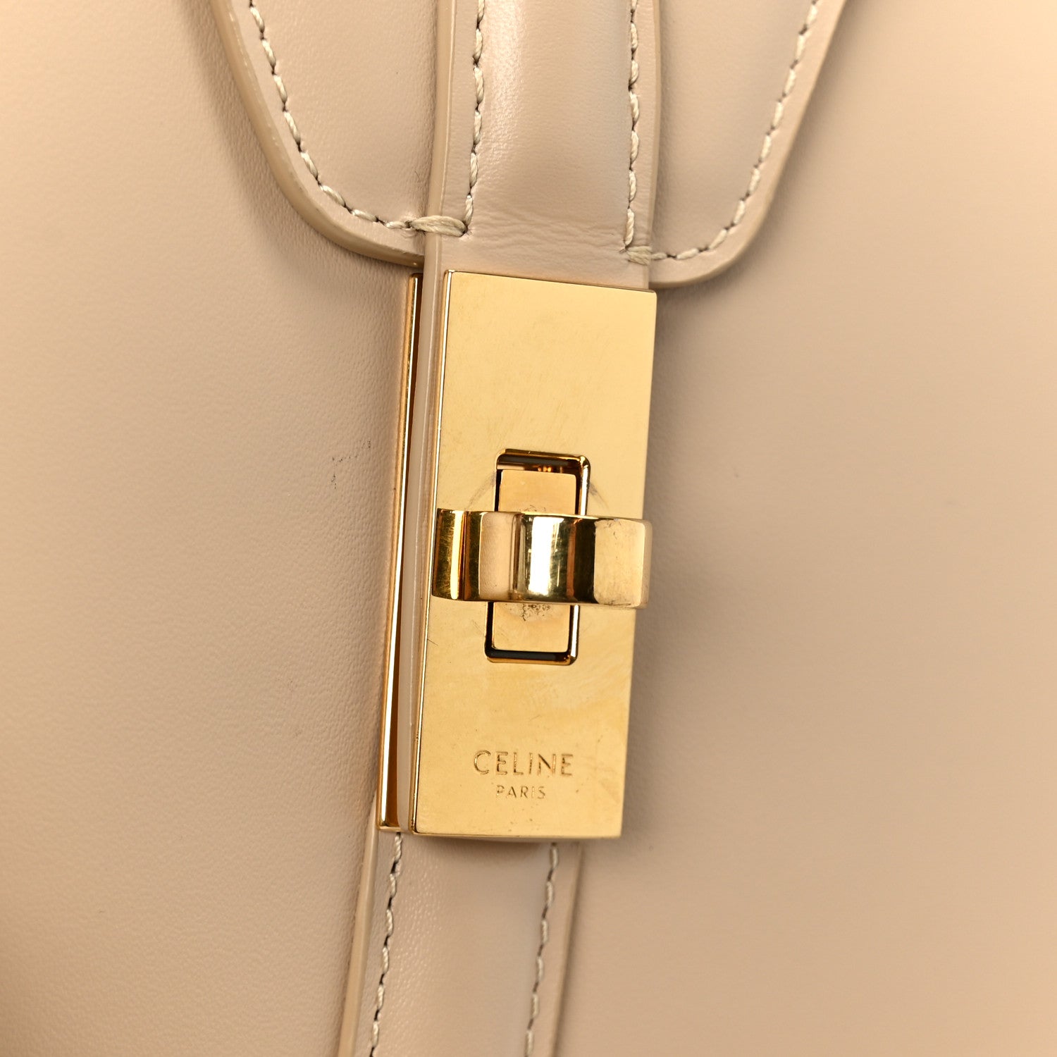 Celine Satinated Calfskin Small 16 Top Handle Bag Nude 8 of 14