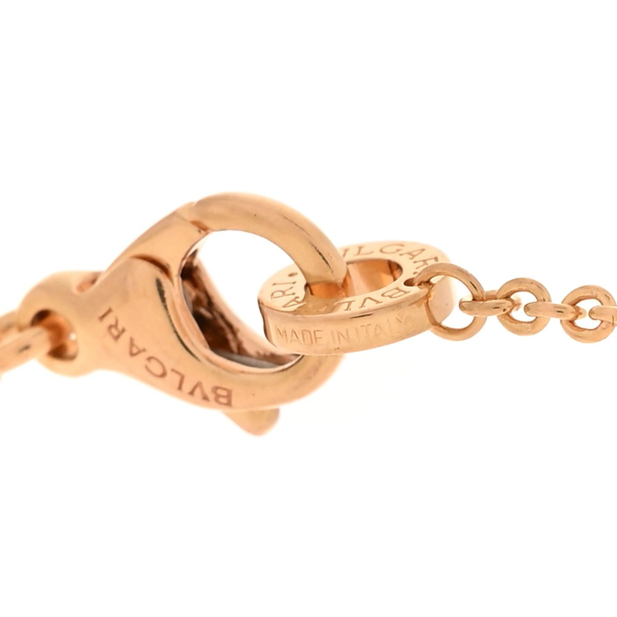 18K Rose Gold White Ceramic B.Zero1 Pendant Necklace
