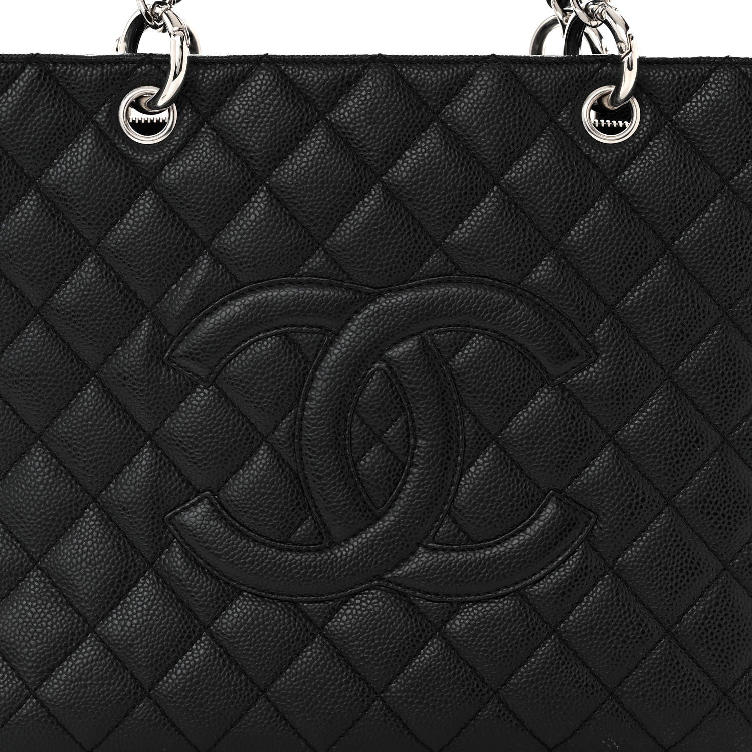 Chanel Caviar Quilted Grand Shopping Tote GST Black 9 of 13