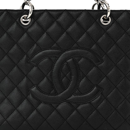 Chanel Caviar Quilted Grand Shopping Tote GST Black 9 of 13