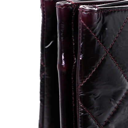Chanel Patent Quilted Accordion Tote Burgundy 19 of 19