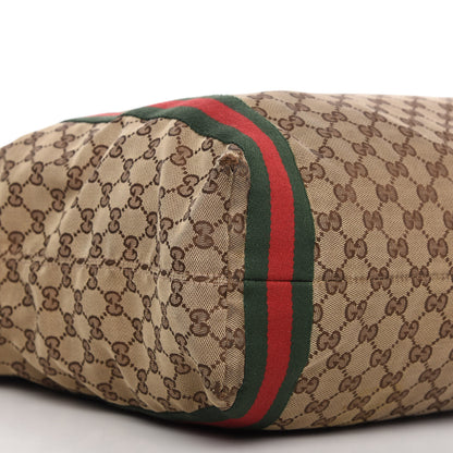 Gucci GG Monogram Medium Web Handle Vertical Tote Dark Brown 6 of 10
