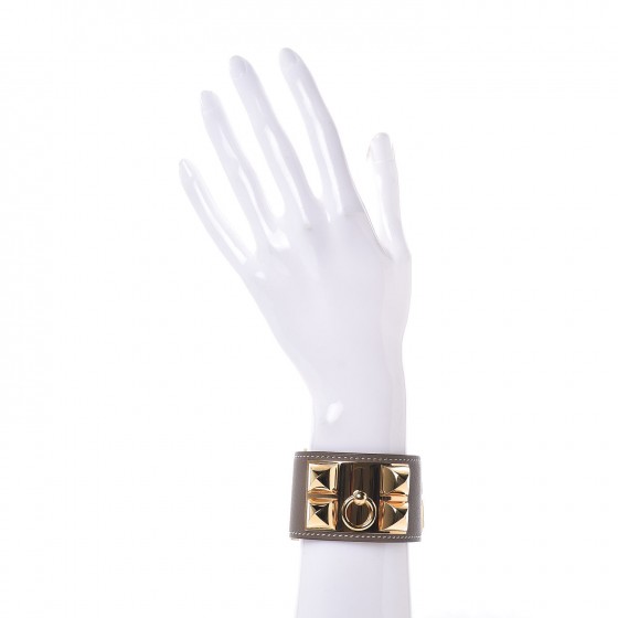Hermes Swift Collier De Chien CDC Bracelet T2 Etoupe 2 of 6
