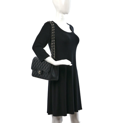 Chanel Caviar Quilted Jumbo Double Flap Black 2 of 9