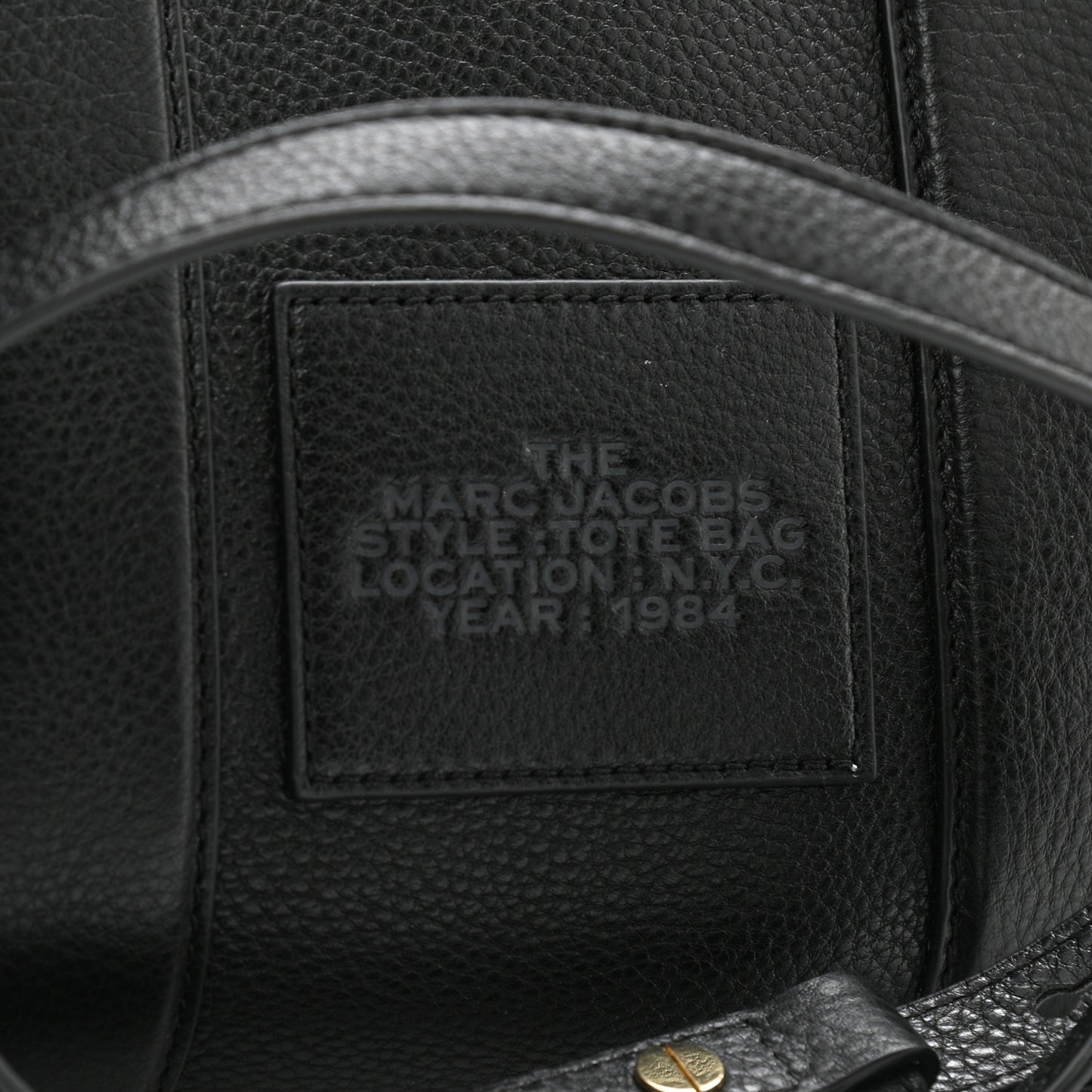 Grained Calfskin Small The Tote Bag Black