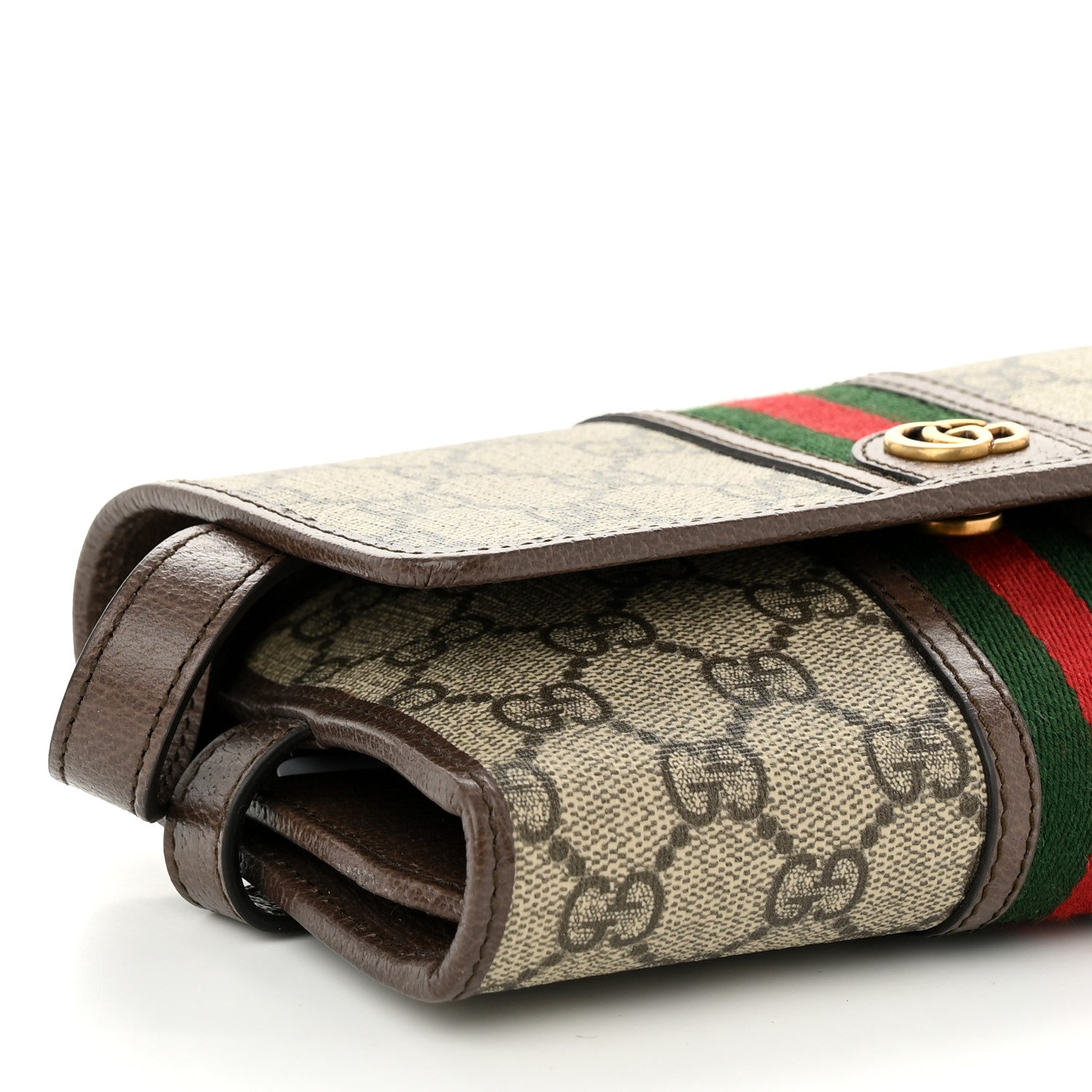 Gucci GG Supreme Monogram Web Ophidia Crossbody Wallet Beige New Acero 9 of 10
