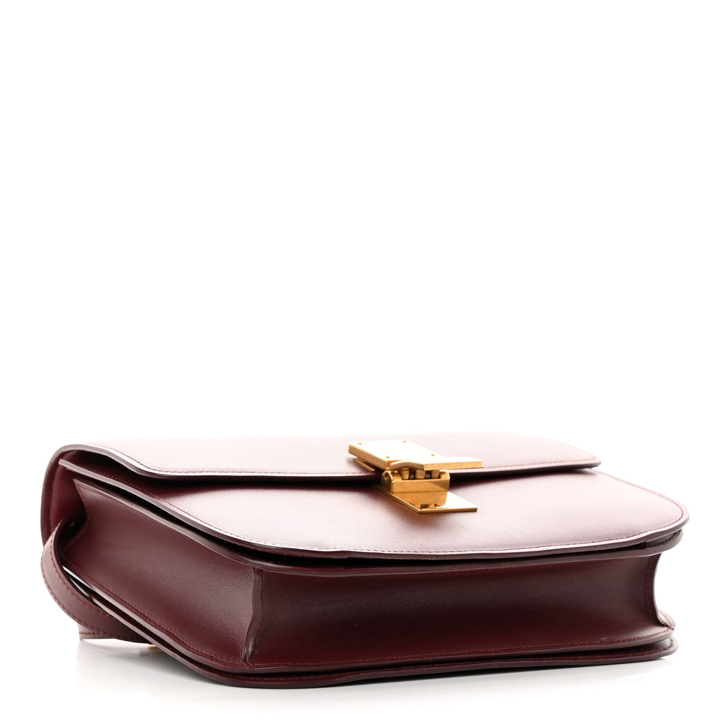 Celine Box Calfskin Medium Classic Box Flap Bag Burgundy 4 of 21