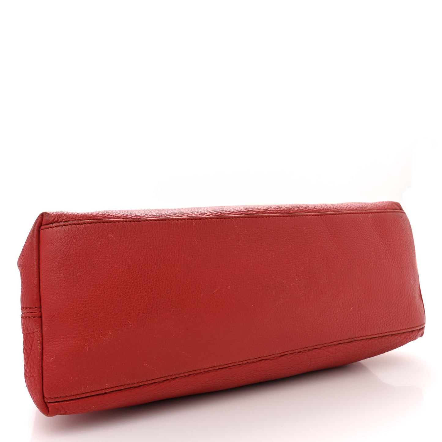 Pebbled Calfskin Medium Soho Chain Shoulder Bag Sun Orange