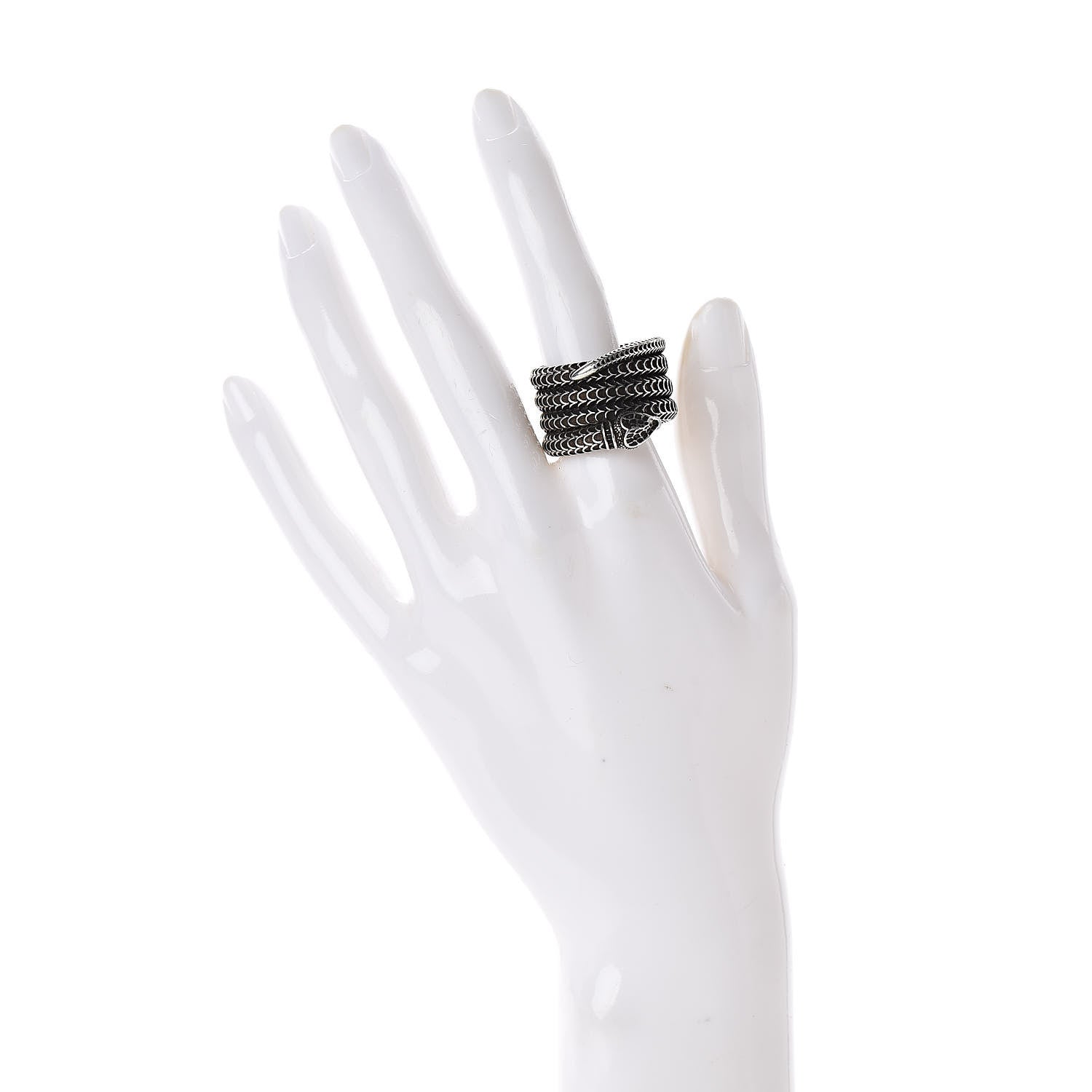 Gucci Sterling Silver Garden Snake Wrap Ring 62 10 2 of 6