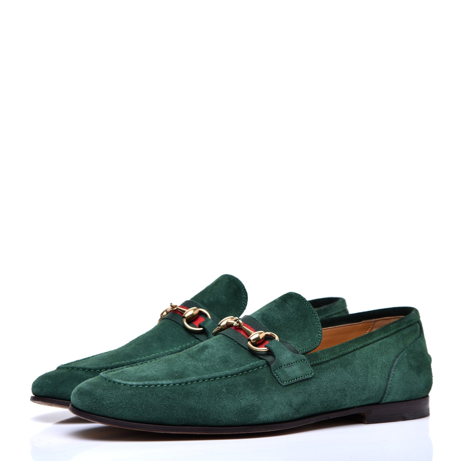 Gucci Suede Web Mens Horsebit Loafers 7 Relish 2 of 9