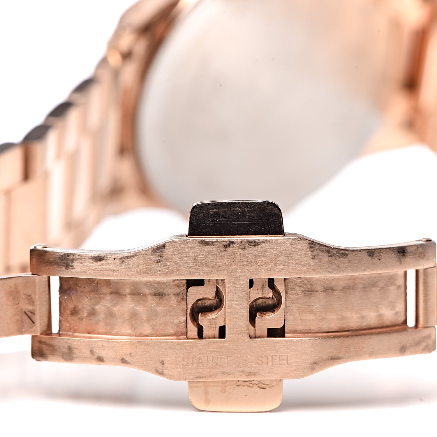Gucci Stainless Steel 38mm G-Timeless Diamante Quartz Watch Rose 7 of 10