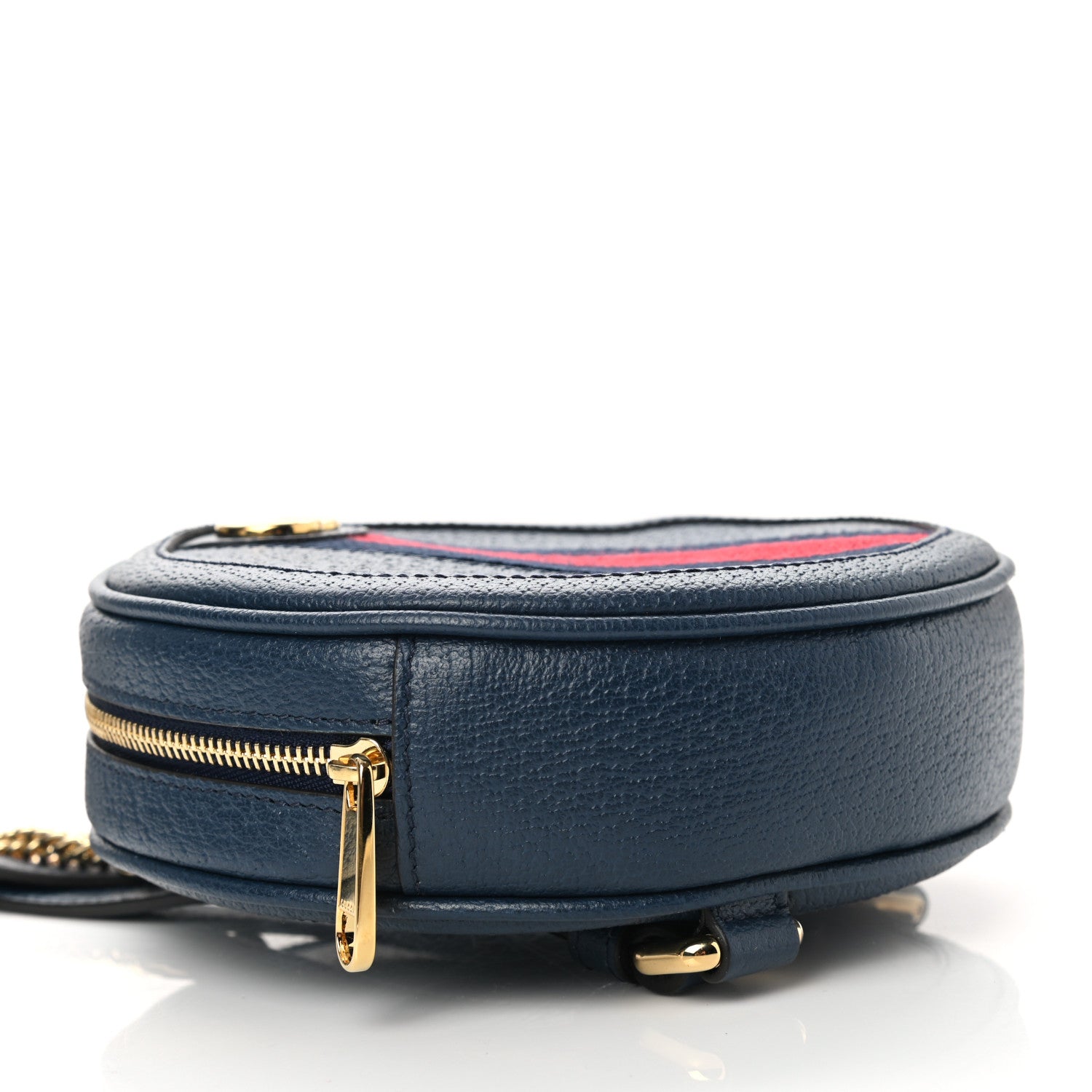 Gucci Textured Calfskin Web Mini Ophidia Round Backpack Blue Agata 4 of 9