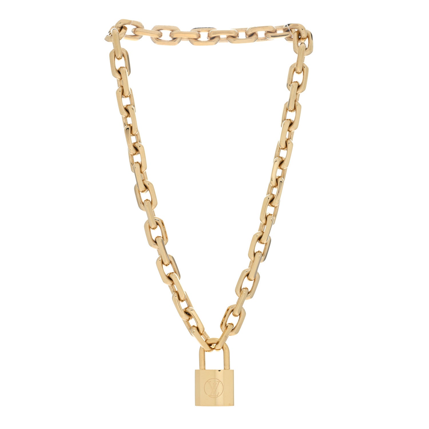 Louis Vuitton LV Edge Necklace Cadenas Gold 2 of 4