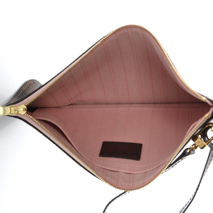 Louis Vuitton Damier Ebene Neverfull MM GM Pochette Rose Ballerine 5 of 8