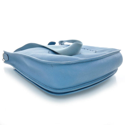 Hermes Togo Evelyne II GM Blue Jean 4 of 8
