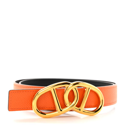 Hermes Epsom Swift 24mm Escale Belt 75 Black Orange 2 of 9
