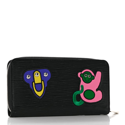 Louis Vuitton Epi LV Stories Zippy Wallet Black 3 of 7
