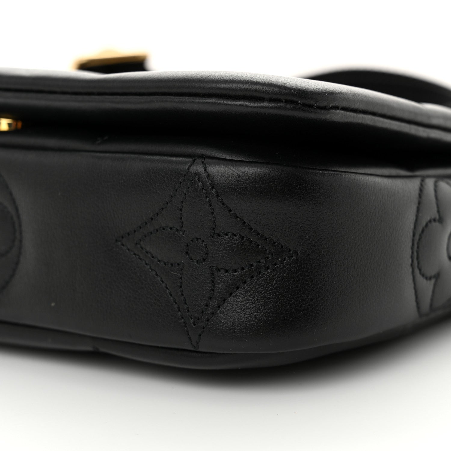 Louis Vuitton Calfskin Bubblegram Wallet On Strap Black 9 of 9