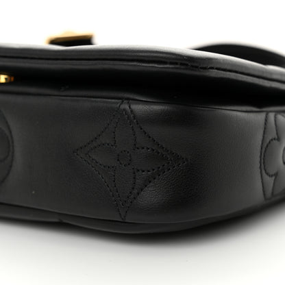 Louis Vuitton Calfskin Bubblegram Wallet On Strap Black 9 of 9