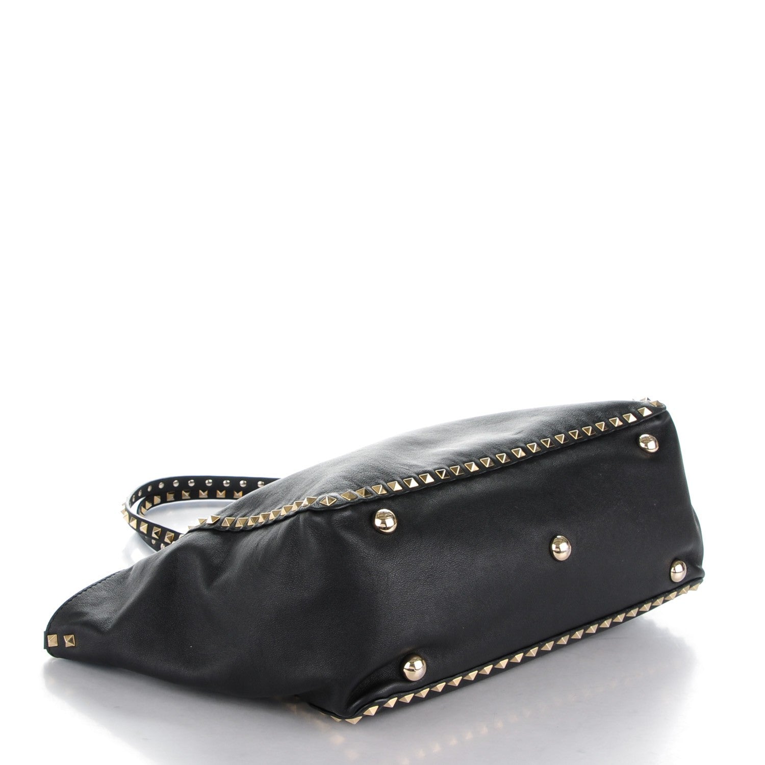 Valentino Garavani Vitello Medium Rockstud Tote Black 4 of 11