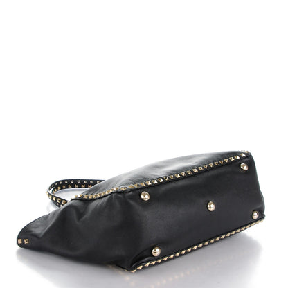 Valentino Garavani Vitello Medium Rockstud Tote Black 4 of 11