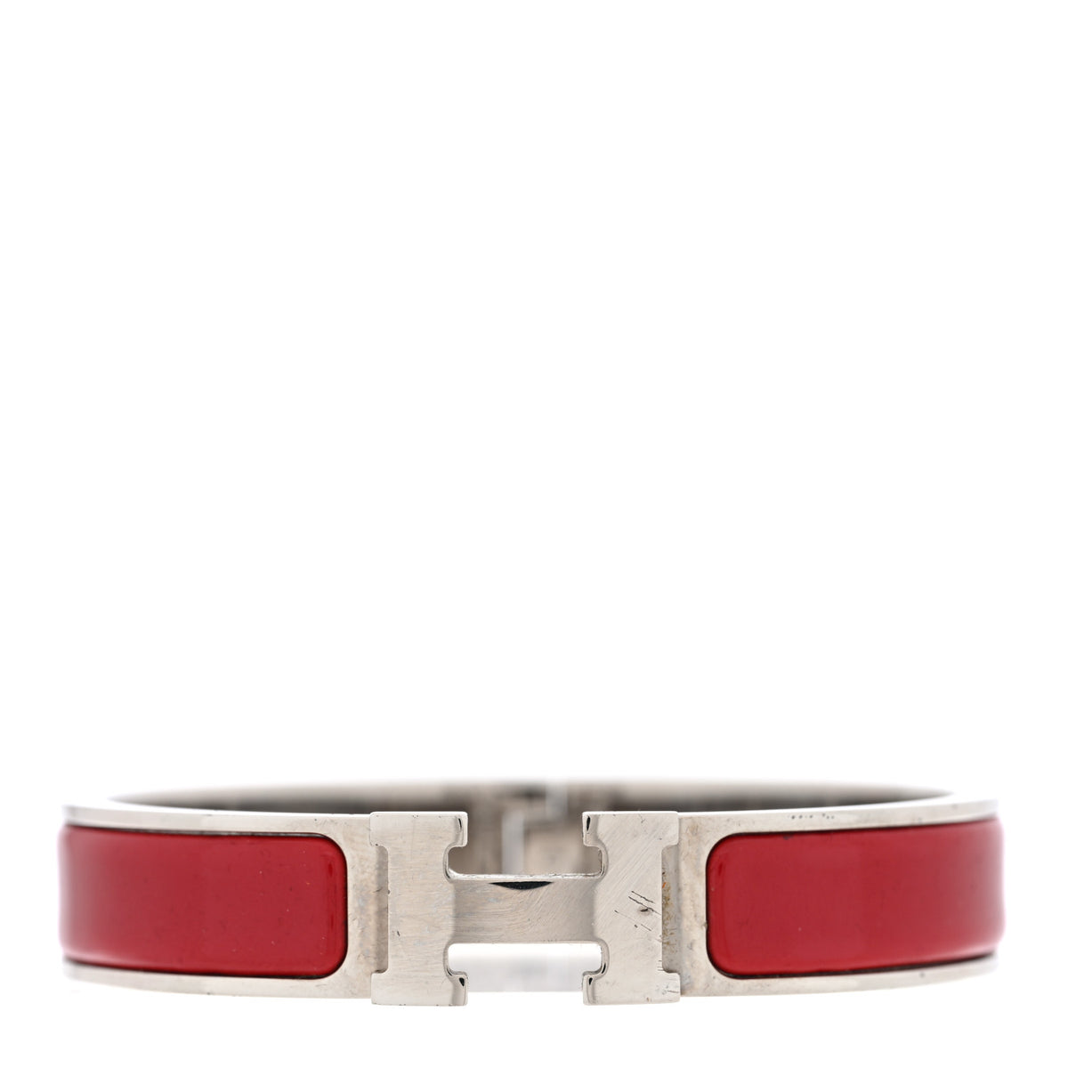 Enamel Narrow Clic Clac H Bracelet PM Rouge