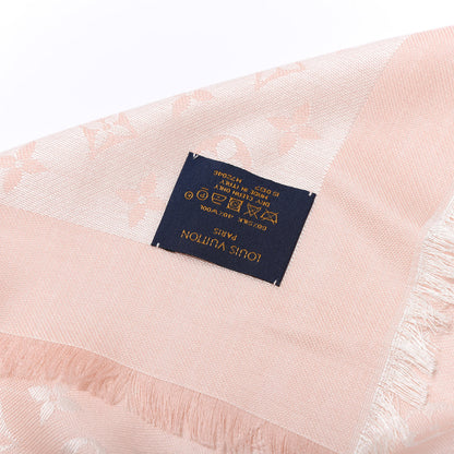 Louis Vuitton Silk Wool Monogram Shawl Rose 3 of 3