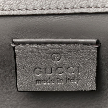 Gucci Suede Crystal Horsebit Clutch Grey 6 of 12