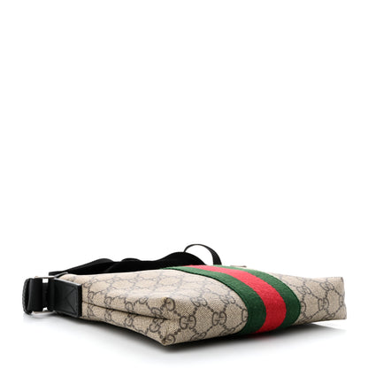 Gucci GG Supreme Monogram Web Messenger Bag Black 4 of 10