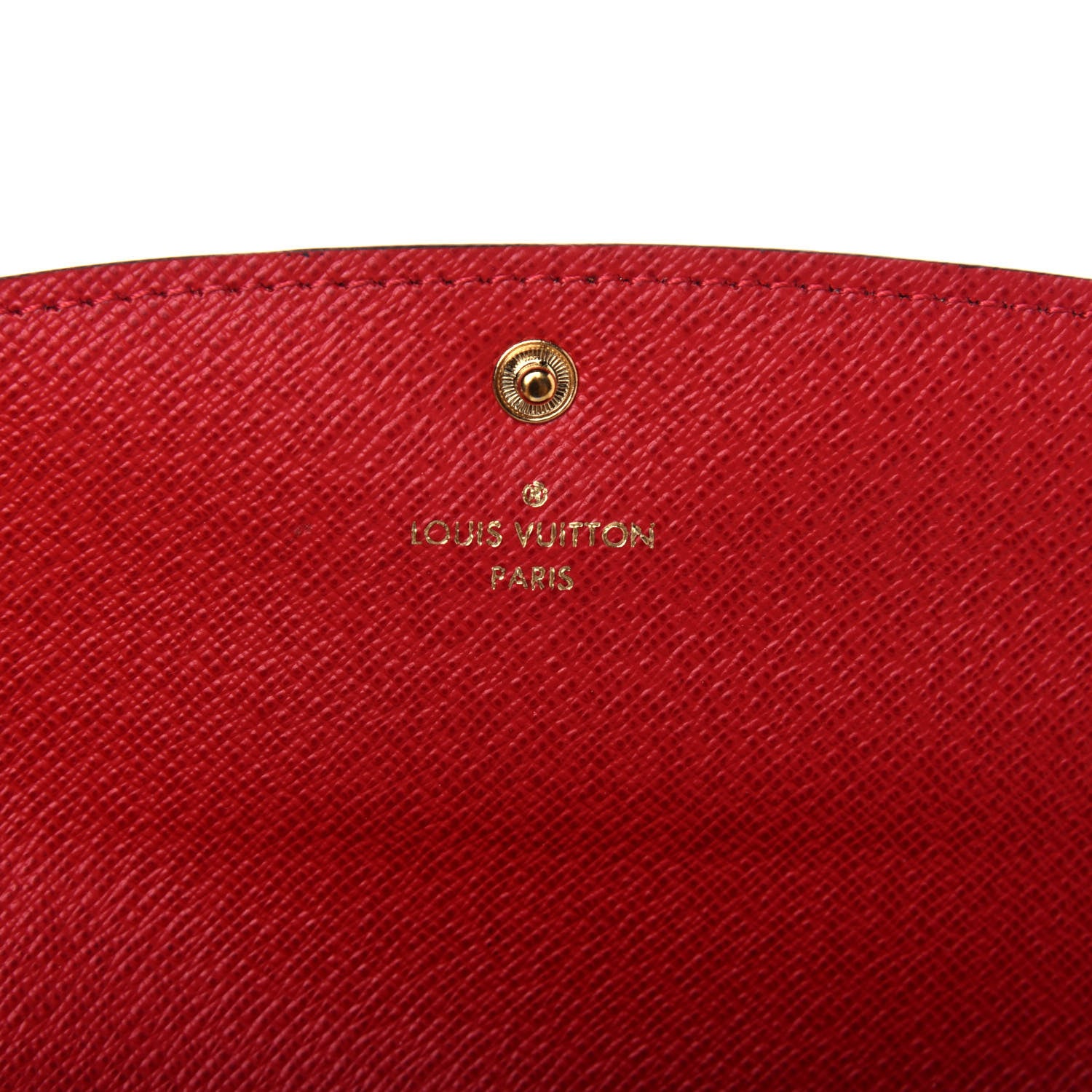 Louis Vuitton Damier Ebene Emilie Wallet Red 6 of 13
