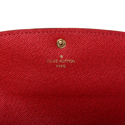 Louis Vuitton Damier Ebene Emilie Wallet Red 6 of 13