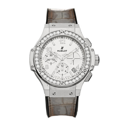 Hublot Stainless Steel Alligator Diamond Bezel 41mm Big Bang Automatic Watch 343.ST.5010.ST.1904 1 of 4