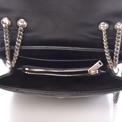 Saint Laurent Calfskin Y Quilted Monogram Small Loulou Chain Satchel Black 5 of 13
