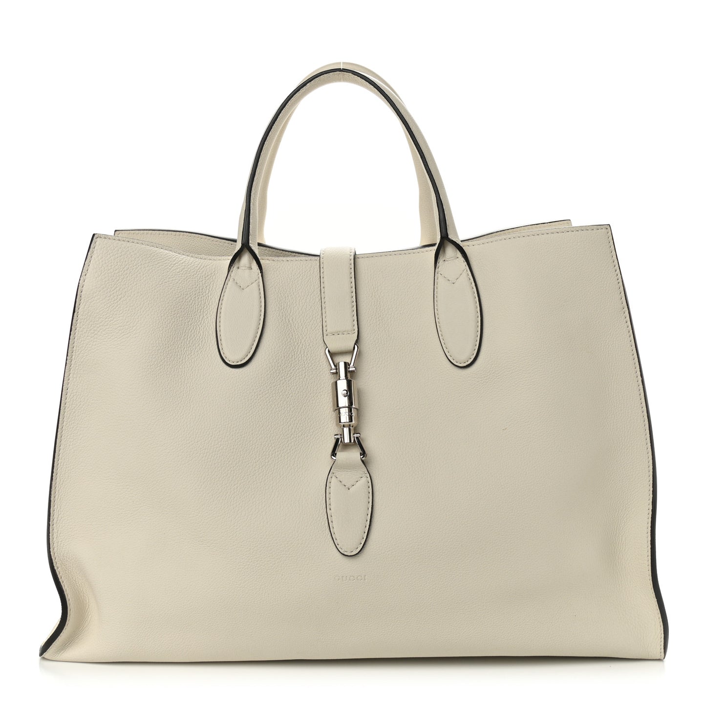 Soft Calfskin Medium Jackie Top Handle Bag Antique White