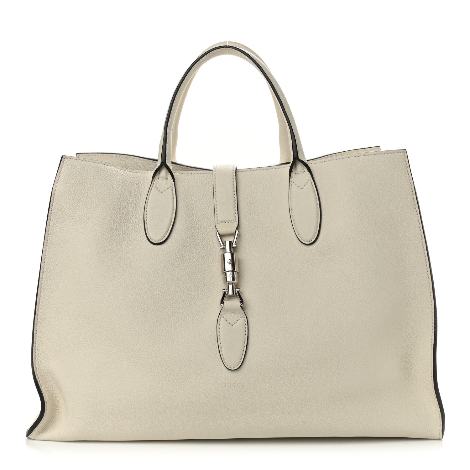 Gucci Soft Calfskin Medium Jackie Top Handle Bag Antique White 1 of 12