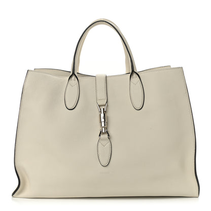 Gucci Soft Calfskin Medium Jackie Top Handle Bag Antique White 1 of 12
