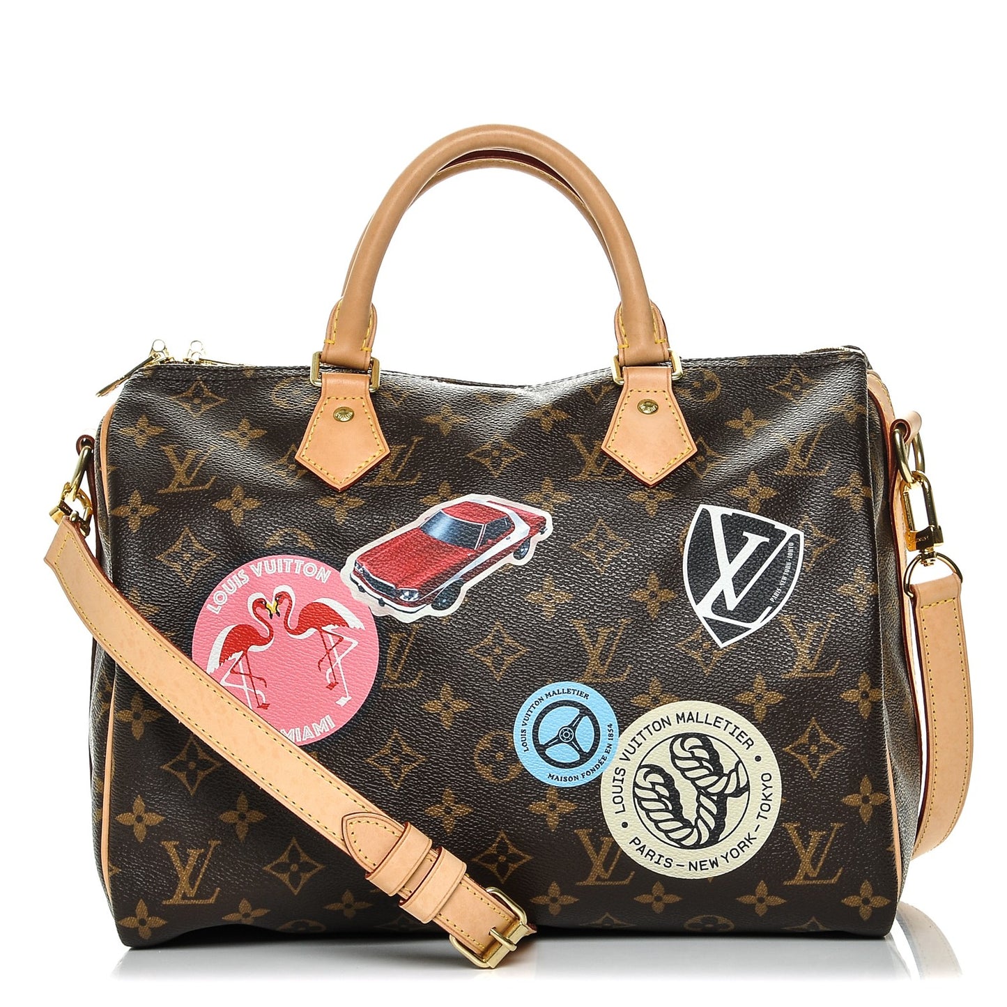 Monogram World Tour Speedy Bandouliere 30