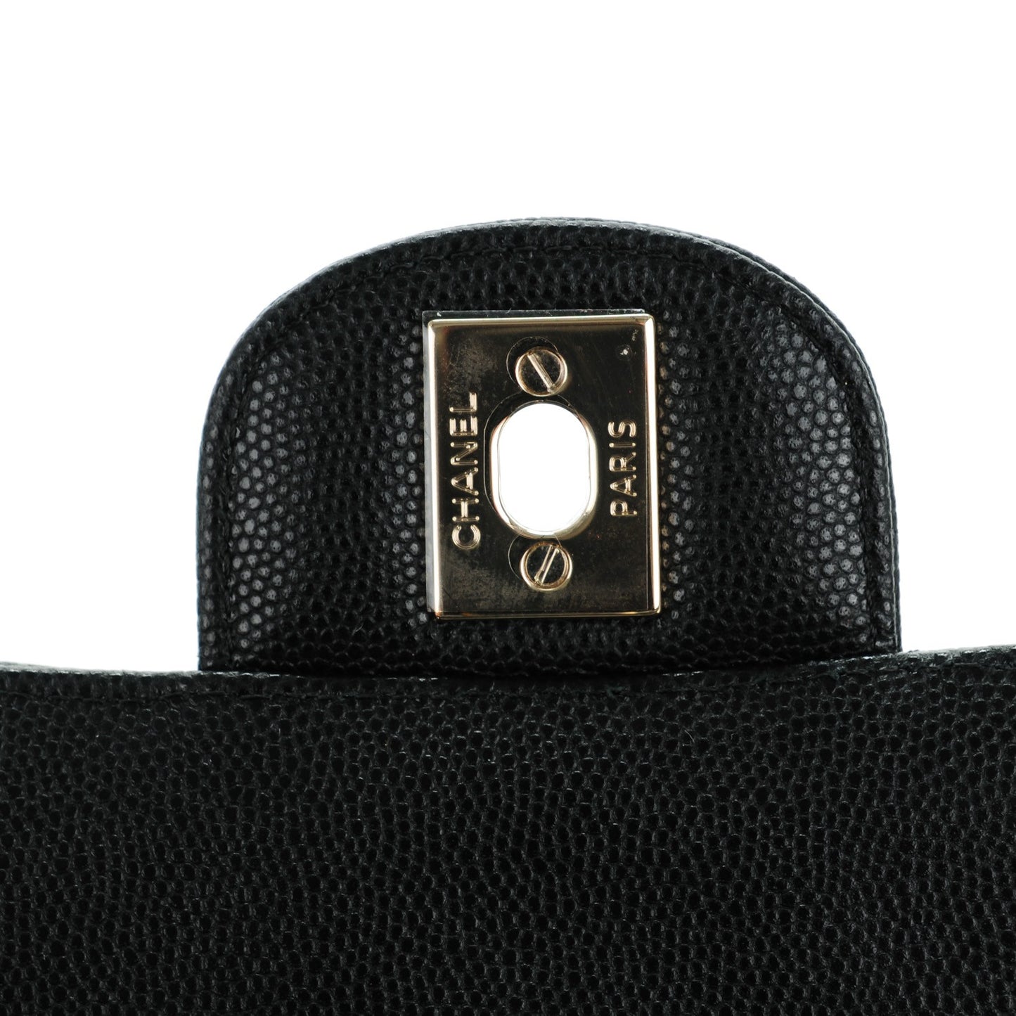 Caviar Quilted Mini Rectangular Flap Black