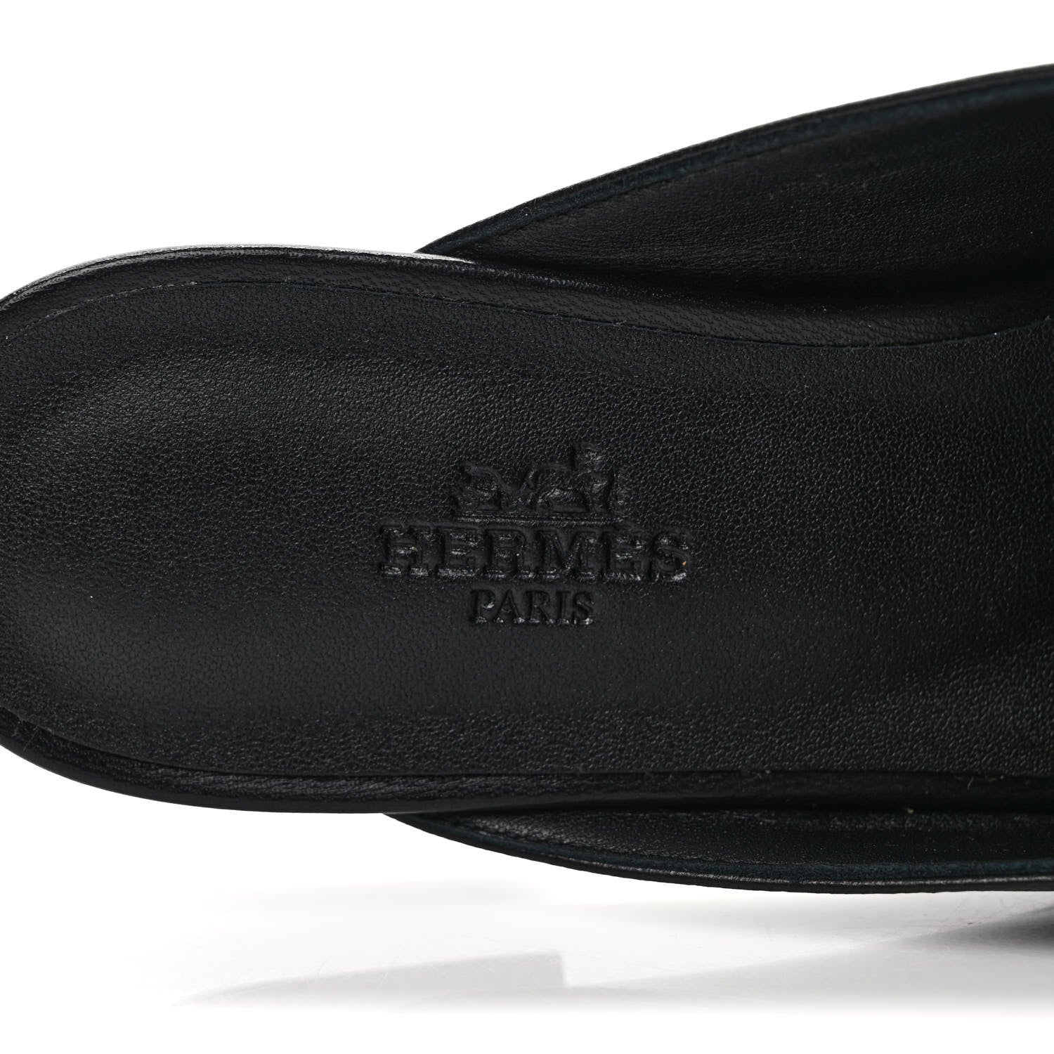 Hermes Goatskin Oz Mules 37.5 Black 7 of 9