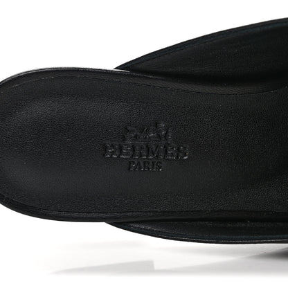 Hermes Goatskin Oz Mules 37.5 Black 7 of 9