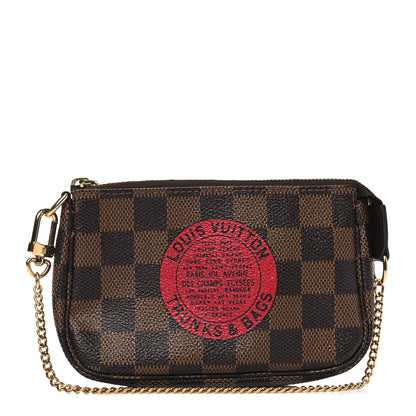 Louis Vuitton Damier Ebene Complice Trunks and Bags Mini Pochette Accessories Red 1 of 4
