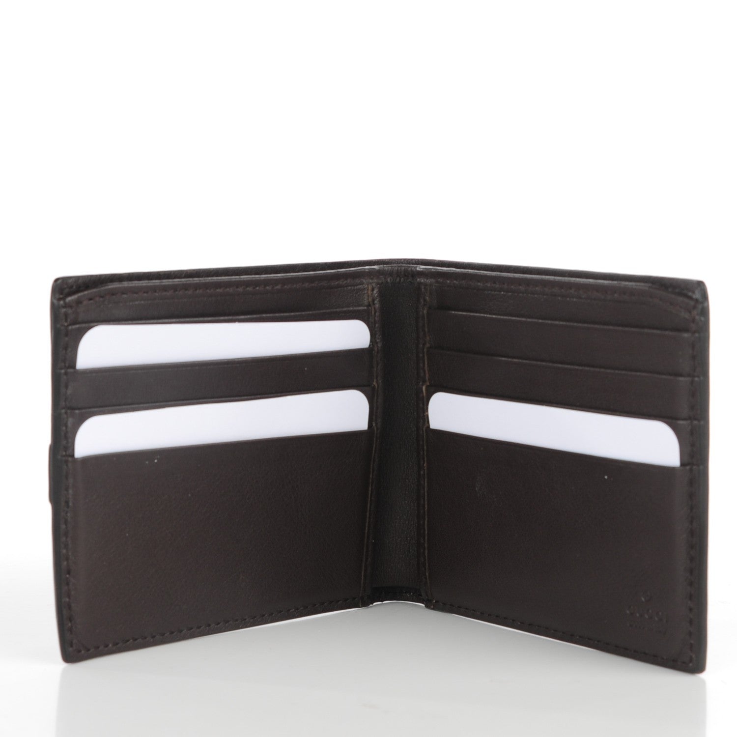 Gucci GG Supreme Monogram Bi-Fold Wallet Dark Brown 5 of 7