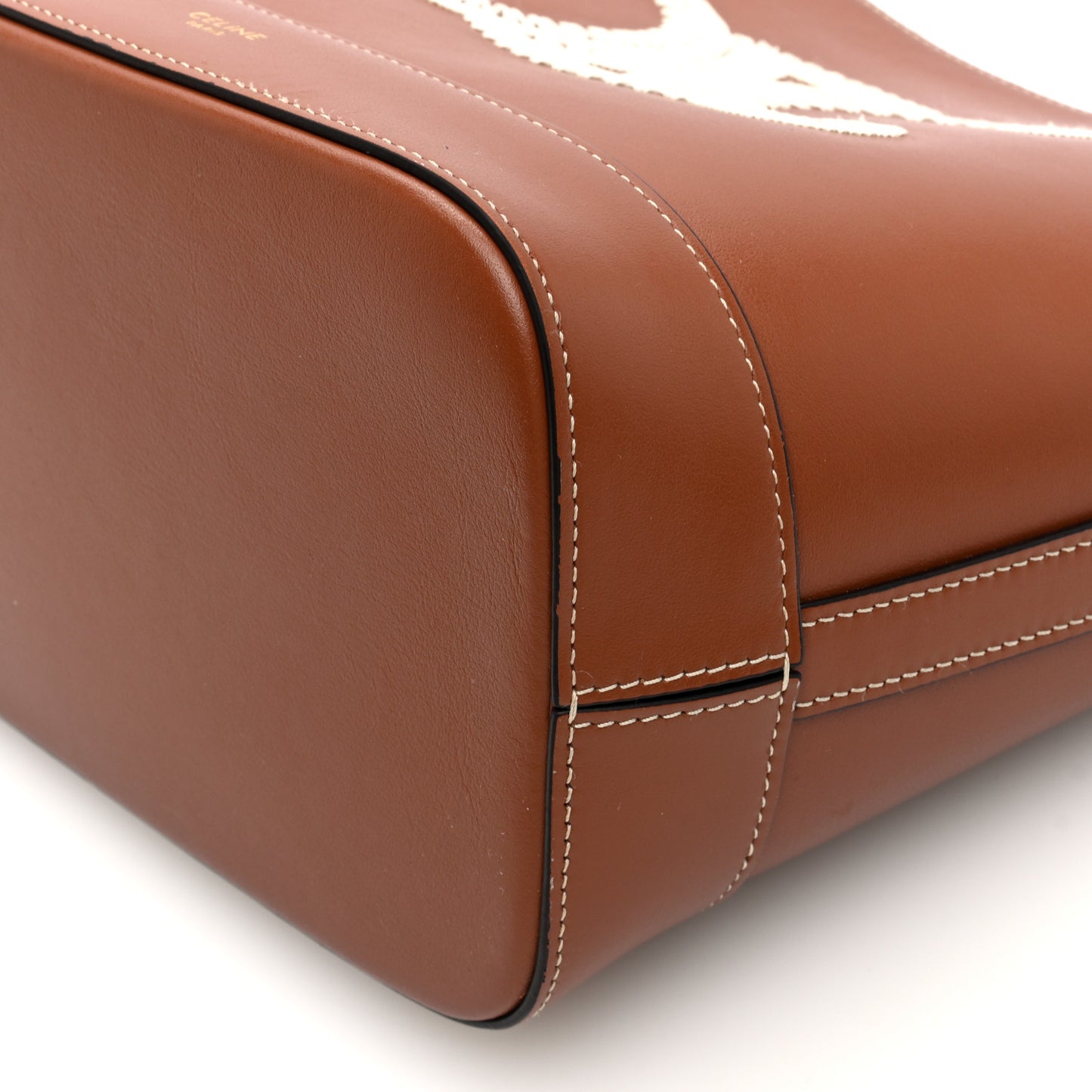 Smooth Calfskin Small Cuir Triomphe Bucket Bag Tan