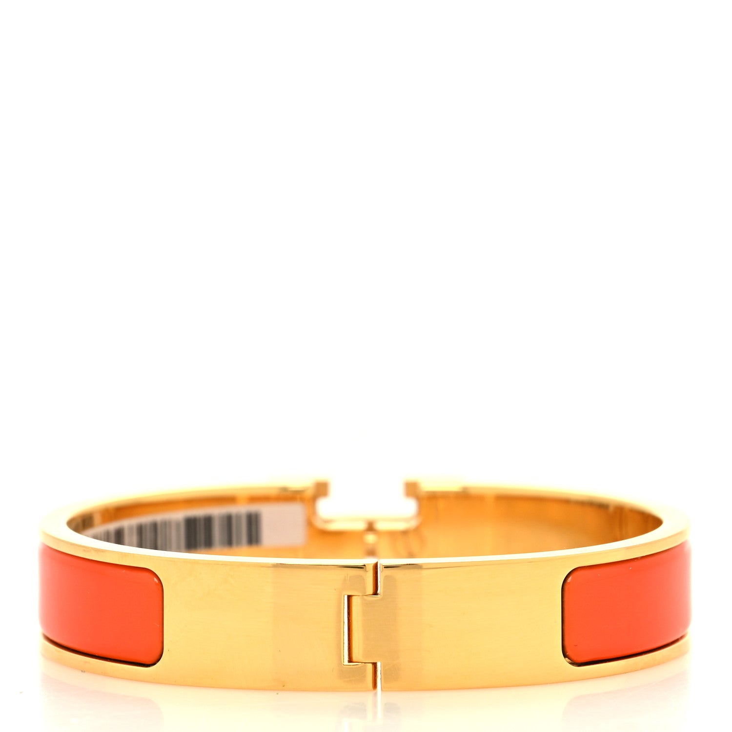 Hermes Enamel Narrow Clic Clac H Bracelet PM Orange 3 of 5